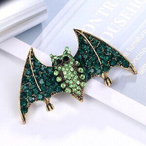 Bat Brooch Rhinestone Bat Brooch Halloween Brooch Rhinestone Bat Brooch